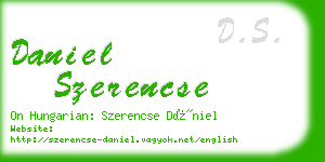 daniel szerencse business card